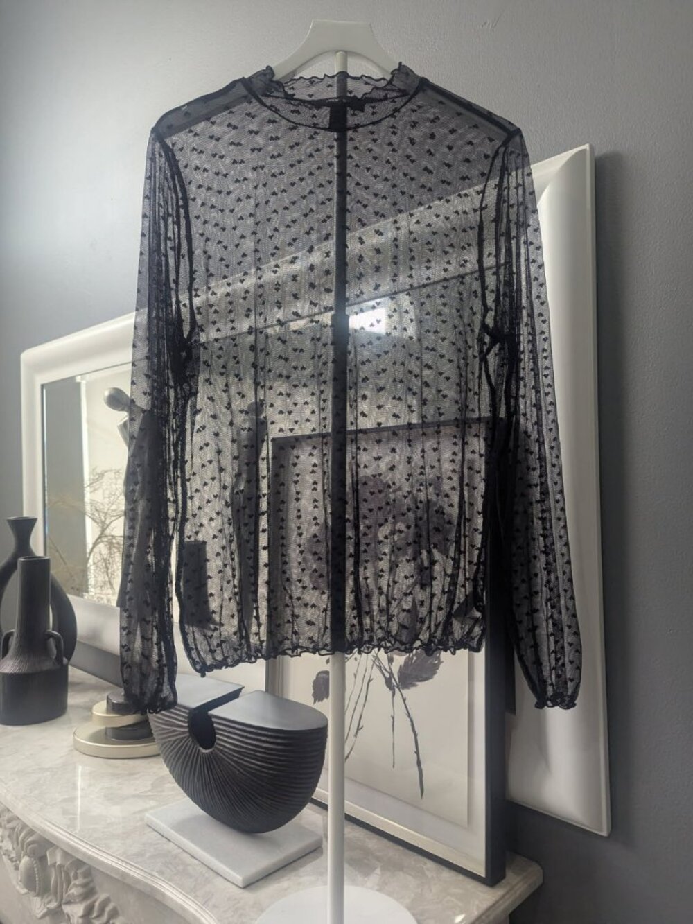 Beautiful black ribbed top, size 3X.